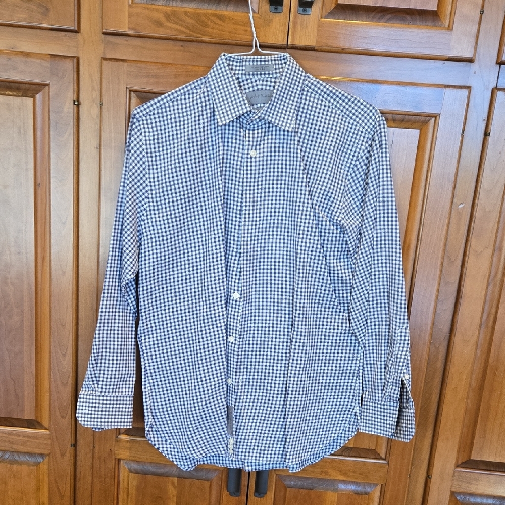Men's Blue Plaid Casual Dresd Shirt